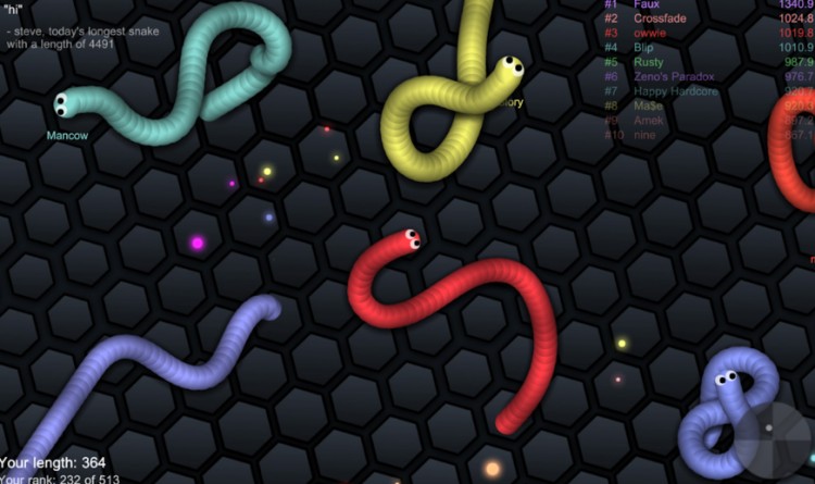 Juego de serpientes modernas