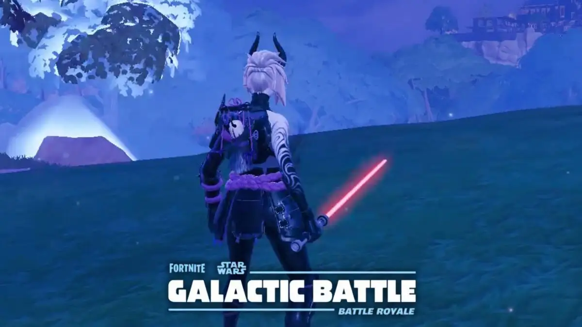 Fortnite Galáctico Batalla Cómo obtener el sable de luz rojo y entrenar como un Sith