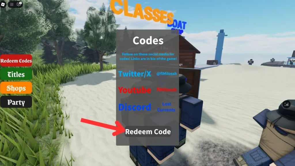 códigos de corrientes perdidas de roblox