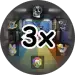 Pase de juego de la rueda de 3 estrellas