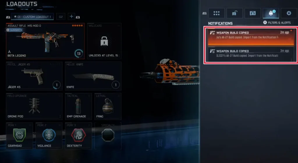 Códigos de construcción de armas de Black Ops 7