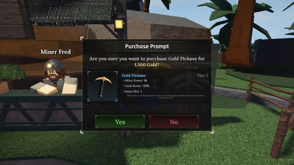Progresión del pico Gold The Forge