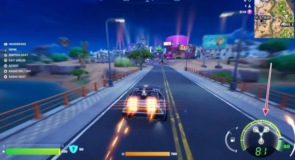 Vehículo DeLorean Fortnite
