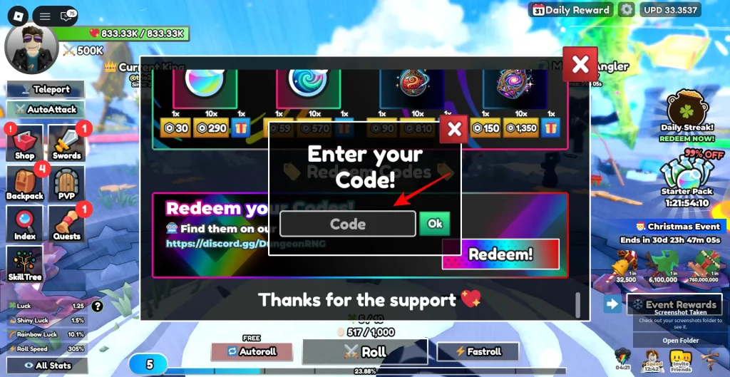 RNG de mazmorra