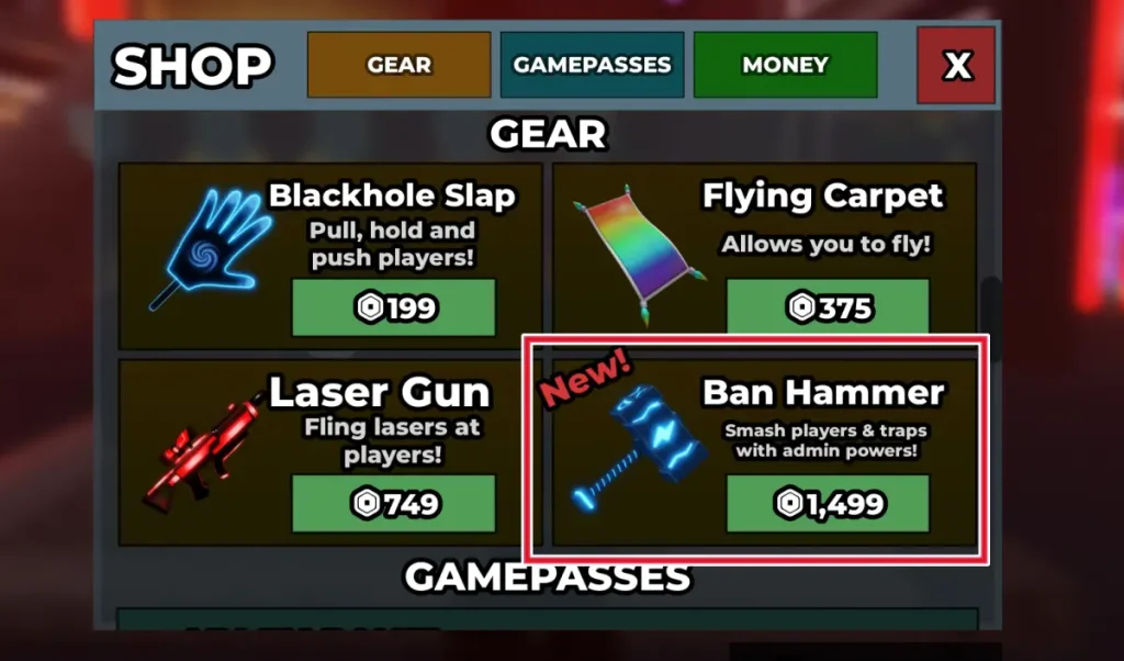 Ban Hammer Robar un Brainrot
