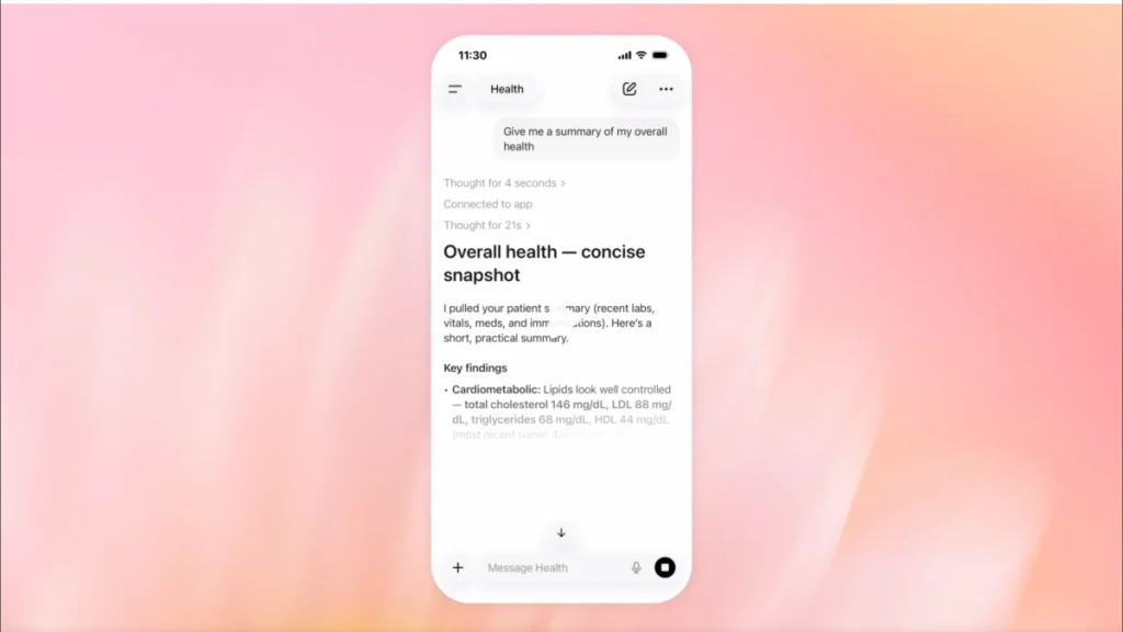 OpenAI lanza ChatGPT Health: una nueva forma de comprender sus datos médicos