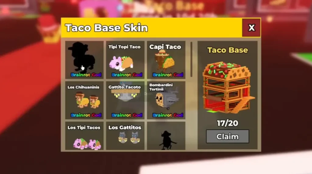 Base de taco roba un Brainrot