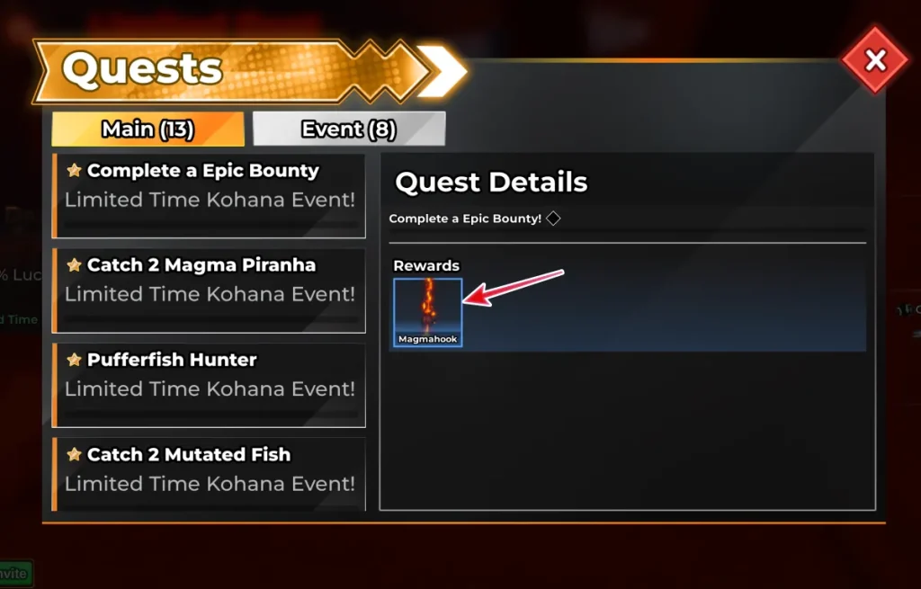 Magma Hook Inferno Core Fish It