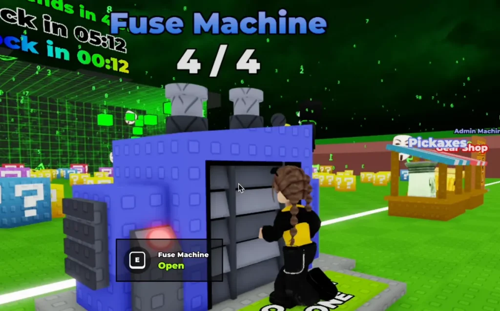 Romper una máquina de fusibles Lucky Block