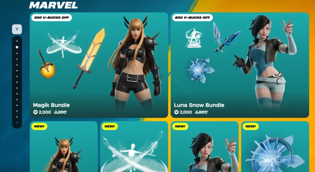 Magik Luna Nieve Skins Fortnite