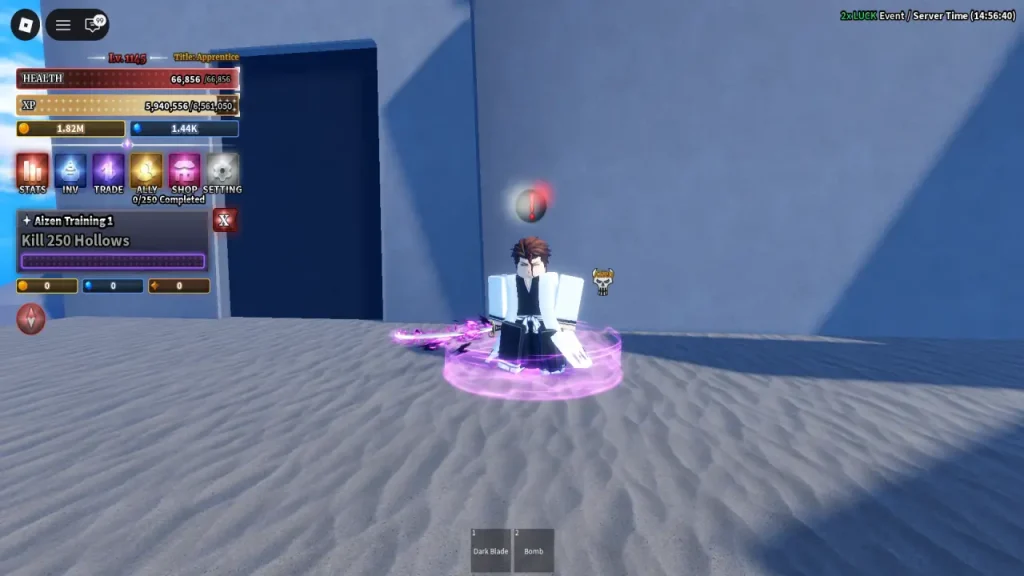 Sailor Piece True Aizen Espada Entrenador Aizen NPC