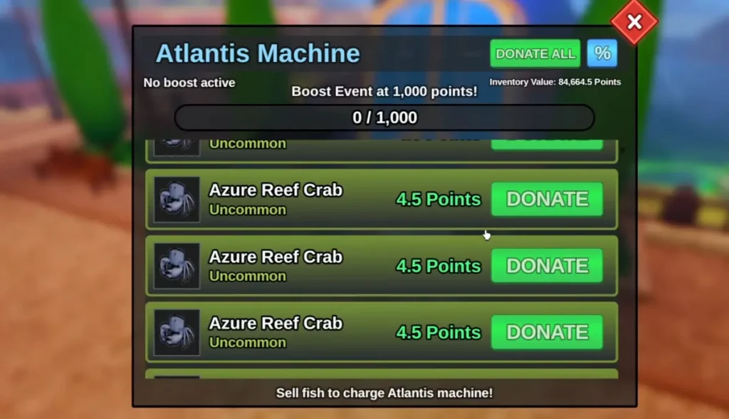 Máquina Atlantis Fish It