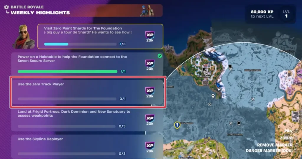 Jam Track Jugador Fortnite