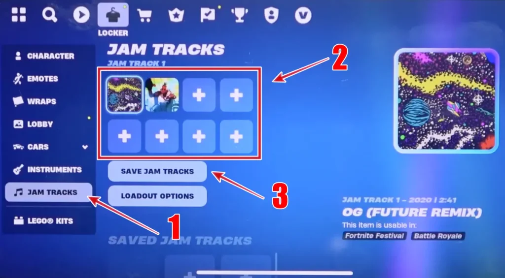 Jam Track Jugador Fortnite
