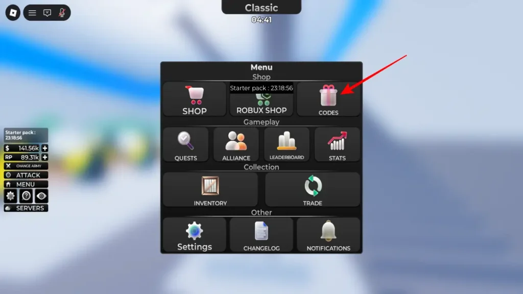 Canje del código Noob Army Tycoon